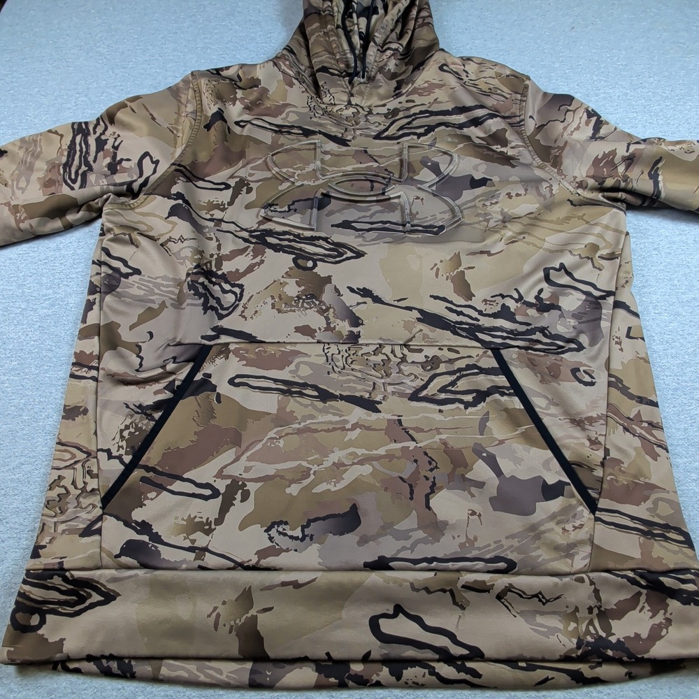 Under Armour Mens XXL Barren Camo Armour Fleece Hoodie Pullover 1360561 - Picture 4 of 11
